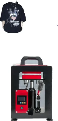Produktbild von Manuelle hydraulische Heizpresse, 600 Watt, doppelseitige Heizung, Plattengröße 6 x 12 cm, Touchscreen-Steuerung, 5 Tonnen Druck