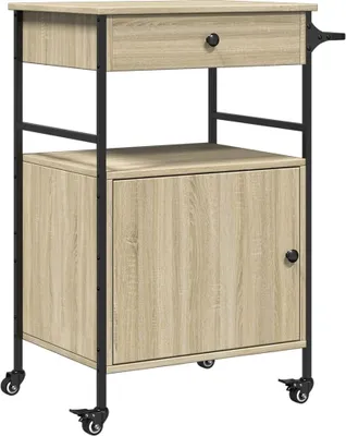 Image de vidaXL Chariot de cuisine Chêne Sonoma 56x43x89,5 cm Bois composite