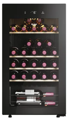 Produktbild von Haier Wine Bank 50 Serie 3 HWS34GGH1 Weinkühler mit Kompressor Freistehend Schwarz 34 Flasche(n)