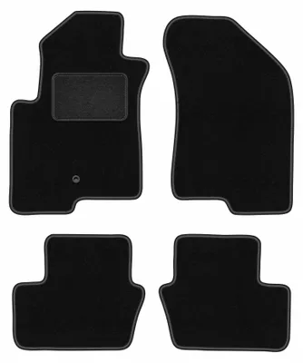 Zdjęcie produktu dla Dywaniki samochodowe welurowe LUX do: Jeep Compass MK49 (2007-2017, SUV) czarne, z mocowaniami