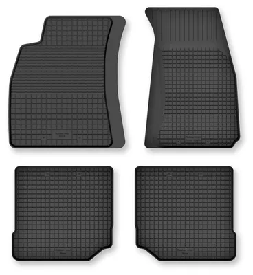 Produktbild von Gummi-Fußmatten für Audi A4 B5 1995-1999 (Limousine/Kombi/Van) – 4-tlg, Schwarz, Semi-Universal, angepasst – Wielganizator Semi-Universal