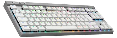 Obrázek produktu pro Logitech G G515 LIGHTSPEED TKL, Kabelový a bezdrátový, RF bezdrátové + Bluetooth, Mechanický spínač, QWERTY, RGB LED, Bílá
