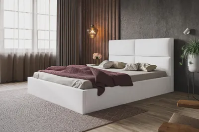 Produktbild von Bett  Lizbona 90x200, Bettkasten und Holzrahmen, Jasminstoff, Weiß