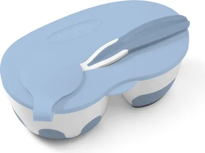 Produktbild von Babyschale mit Löffel Baby Ono blau 200 und 150 ml