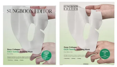 Productafbeelding van 37g x 4 stuks: Sungboon Editor Deep Collagen Cica Teatree Kalmerend Masker