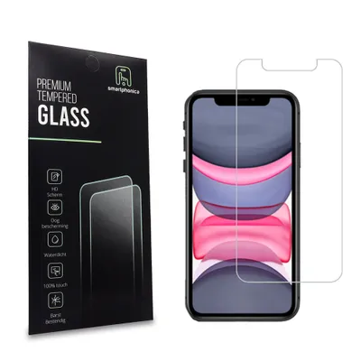 Produktbild von Smartphonica iPhone 11 Displayschutzfolie aus Glas mit Aussparung