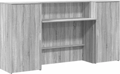 Produktbild von Empfangstheke Grau Sonoma 200x50x103,5 cm Holzwerkstoff