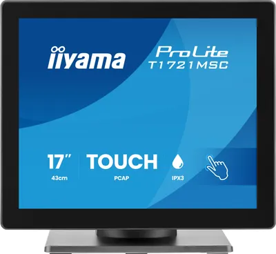 Image de iiyama ProLite T1721MSC-B3, écran de 43,2 cm (17 pouces), résolution de 1280 x 1024 pixels, SXGA, temps de réponse de 5 ms, couleur noire