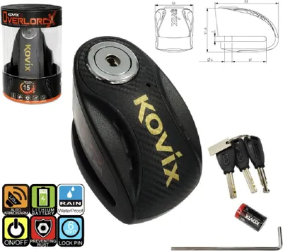 Immagine prodotto di Blocca Disco Freno Kovix Knx6 Nero