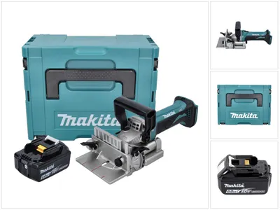 Zdjęcie produktu dla Akumulatorowa frezarka górnowrzecionowa Makita DPJ 180 G1J 18 V 100 mm + 1x akumulator 6,0 Ah + Makpac - bez ładowarki