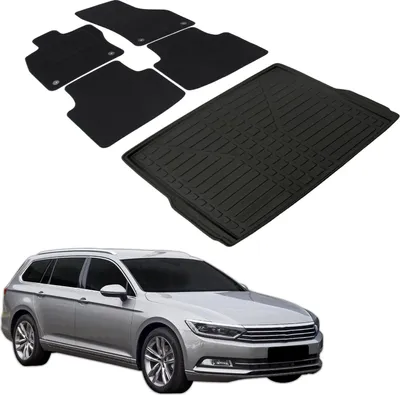 Obrázek produktu pro Sada Velurových Koberců a Vaničky do Kufru pro Volkswagen Passat B8 Variant 2014-2023