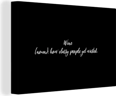 Produktbild von OneMillionCanvasses® - Leinwandbilder - 140x90 cm, Zitate - Sprichwörter - Wein - Wörterbuch - Definition von Wein, Wandbilder Kunstdruck Wanddekoration - Foto auf Leinwand -