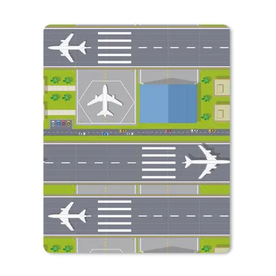 Produktbild von MuchoWow® Mauspad Mousepad Design - Flughafen - Flugzeug 30x40 cm - Mousepads - Maus Mat - Pad - Mausunterlage - Mausmatten