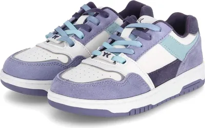 Produktbild von Lurchi Kinder Low Sneaker Weiß Lila Leder Synthetik Reflektoren Größe: 34