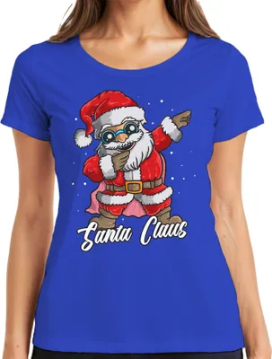 Produktbild von Dabbing Santa Claus - Weihnachten Weihnachtsgeschenk Christmas Damen T-Shirt, Blau, 3XL