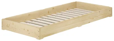 Produktbild von Funktionsbett Bettrahmen Fichte 80x200 Gästebett Bodenbett mit wählbarem Zubehör V-60.69-08