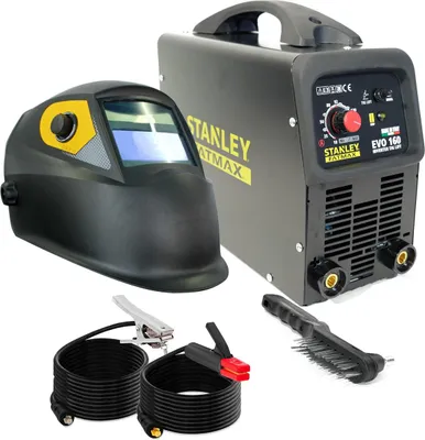 Image de Poste à souder 160 Ampères Soudure MMA / Tig lift 1.6 à 4 mm + Cagoule de Soudure Automatique 9/13 STANLEY FATMAX