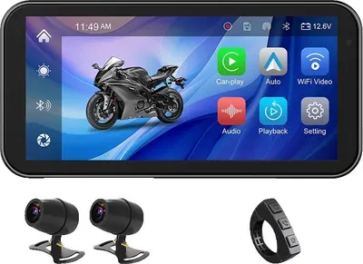 Obrázek produktu pro Navigace pro motocykly, vodotěsný design, bezdrátové připojení, s kamerou