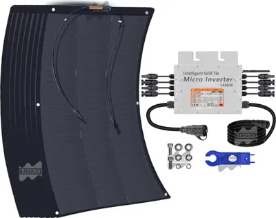 Zdjęcie produktu dla Panel solarny półelastyczny 150W - monokrystaliczny, pokryty ETFE - lekki - idealny do kamperów i łodzi