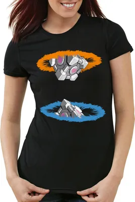 Produktbild von style3 Companion Cube T-Shirt Damen, Farbe:Schwarz, Größe:M