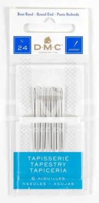 Produktbild von DMC Sticknadel für Gobelinstickerei, abgerundete Spitze, 6 Stk, Größe 24