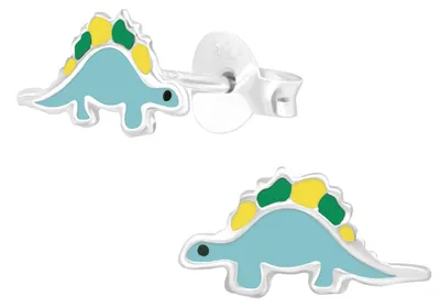Produktbild von Dinosaurier Ohrringe für Kinder: 925 Silber Ohrstecker Dino