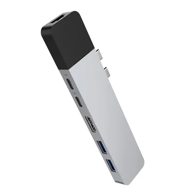 Obrázok produktu pre HYPER HyperDrive NET, Čierna, Strieborná, HDMI, RJ-45, Thunderbolt 3, USB 3.2 Gen 1 (3.1 Gen 1) Type-A, USB 3.2 Gen 1 (3.1 Gen 1) Type-C, Hliník, FCC, CE, USB