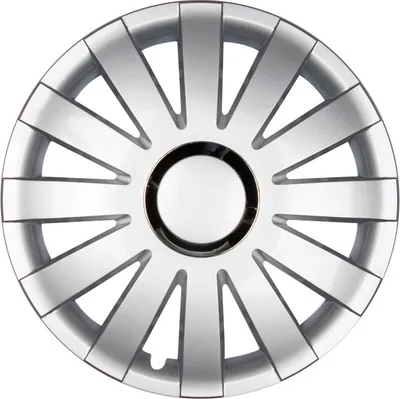 Produktbild von 4x PREMIUM DESIGN Radkappen Radzierblenden "Onyx" 14 ZOLL #20 Silber Chrom Ring