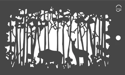 Produktbild von Schablone "Deer forest", 24 x 14,4 cm