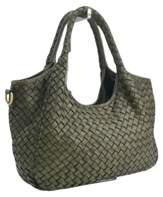 Produktbild von BZNA Bag Rozen Grün Italy Vintage Schultertasche Designer Damen Handtasche