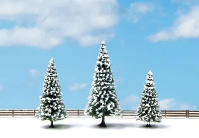 Produktbild von Noch Schneetannen, 3 Stück, 8 - 12 cm hoch 25234