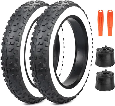 Imagen del producto de Neumáticos para bicicleta de montaña (Fatbike), 20 x 4,0 pulgadas, 2 unidades, 20 PSI, para bicicletas eléctricas y uso todoterreno