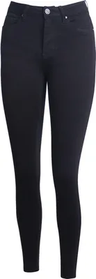 Produktbild von topschuhe24 2744 Damen Skinny Jeans Hose High Waist , Farbe:Schwarz, Größe:40 EU
