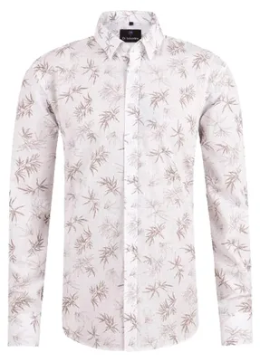 Image de Di Selentino - Chemise « Palm Springs » pour homme, coupe classique NA934 (139,7 cm) (violet foncé)