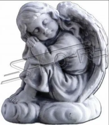 Produktbild von Grabengel Kreuz Grab Deko Grabschmuck Stein Dekoration Statue Skulpturen  201105