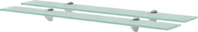 Zdjęcie produktu dla The Living Store Pływające półki 2 szt. Szkło 80x20 cm 8 mm