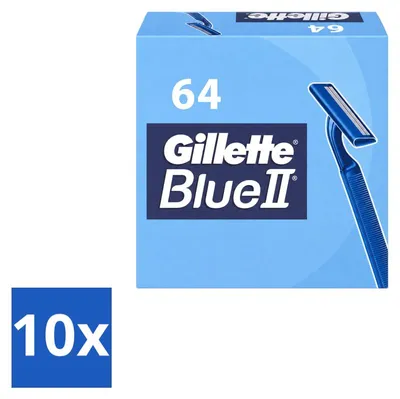 Produktbild von 10 x Gillette Blue II Wegwerpscheermesjes - Vorteilspackung - 10 Stücke