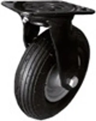 Produktbild von BKshop | Schwerlastrollen - Fi 200, 120 Kg | Lenkrollen, Transportroller, Schwarz - Gummirollen, Bockrollen, Möbelrollen, Transporthilfe Rollen