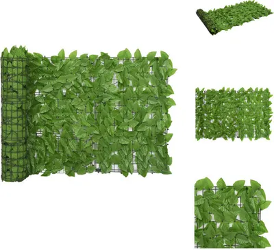 Obrázek produktu pro vidaXL Balkonová zástěna se zelenými listy 400x75 cm - Slunečníky a slunečníky