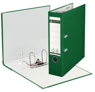 Produktbild von Leitz Plastic Lever Arch File A4 80mm 180° Green, A4, Grün, 500 Blätter, 8 cm