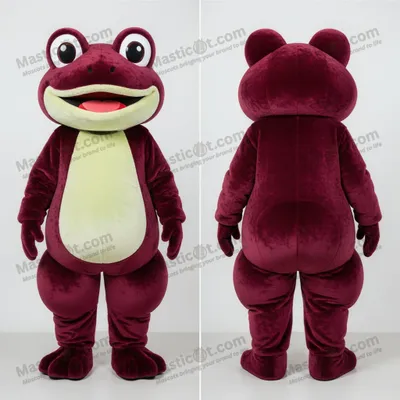 Produktbild von Bordeaux-rote MASTICOT samtige Frosch-Maskottchen-Kostüm