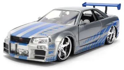 Obrázok produktu pre Modely áut "Fast & Furious", odliatok, mierka 1:24, výročná edícia, Nissan Skyline, 19 cm