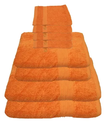 Produktbild von Julie Julsen Handtuch Set Orange,Set:8 tlg. 2 Bade- 2 Handtücher 4 Waschhandschuhe