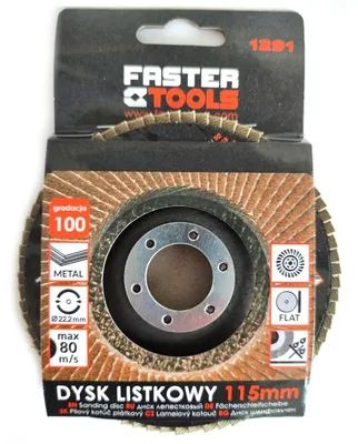 Produktbild von Fächerscheibe Körnung 100 Lamellenscheibe Ø 115 mm Schleifscheibe für Metall