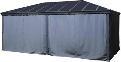 Produktbild von Vorhang für freistehende pergola belize 6x3,6 m schiefergrau - Hespéride