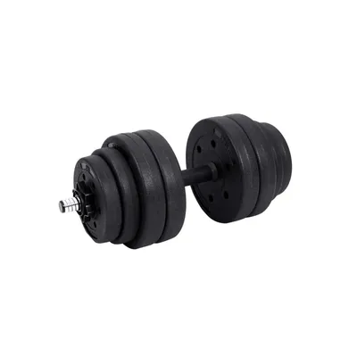 Zdjęcie produktu dla In And OutdoorMatch regulowany plastikowy hantel Kaden - obciążniki - hantle Kaden - regulowane hantle - z łączącą stalową rurką - 2 x 15 kg - 35 x 14 cm