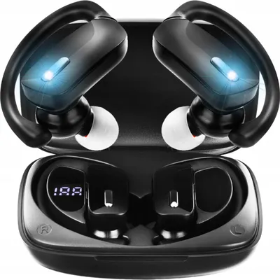 Produktbild von Kabelloser Sport-Kopfhörer Bluetooth 5.3, Wasserdicht, Led Powerbank