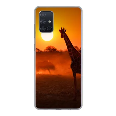 Produktbild von MuchoWow® Handyhülle Schutzhülle Hülle für Samsung Galaxy A51 5G Giraffe - Sonne - Savanne Silikon Softcase Handy Hülle - Abbildung