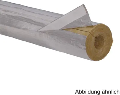 Produktbild von Rockwool 800 WLG 0,035 Rohrisolierung Rohr alukaschiert Rohrschale Steinwolle : 28x40-1m