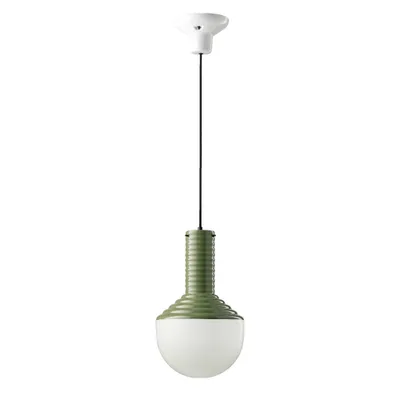 Zdjęcie produktu dla Lampa wisząca Vintage Grande Decò Selaron Ceramic Sage Green 1 Light E27